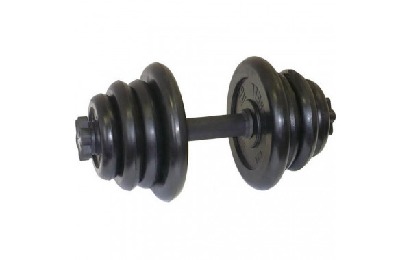 Гантель разборная 25 кг MB Barbell Диски обрезиненные, черный 600_380