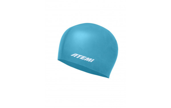 Шапочка для плавания Atemi kids silicone cap Green river KSC1GR бирюзовый 600_380