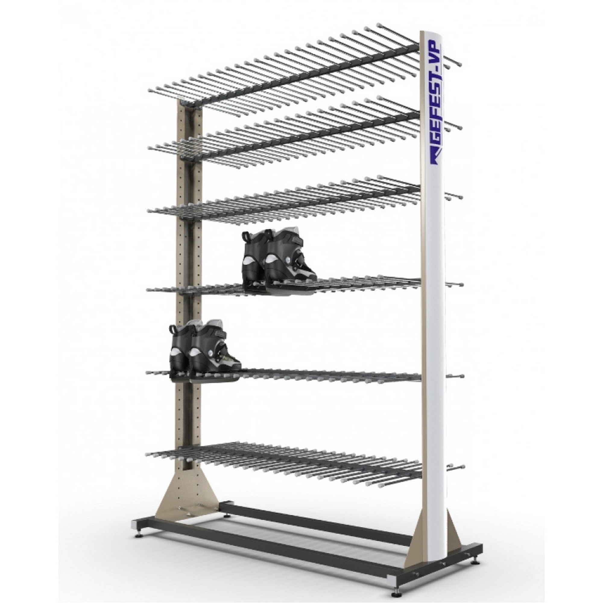 Стеллаж Премиум для коньков и роликов, двухсторонний 219х243х67см Gefest KPD6-108 2000_2000