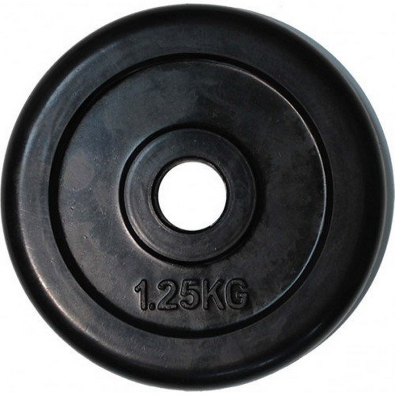 Диск обрезиненный черный Classic D26 1,25кг Profi-Fit 800_800