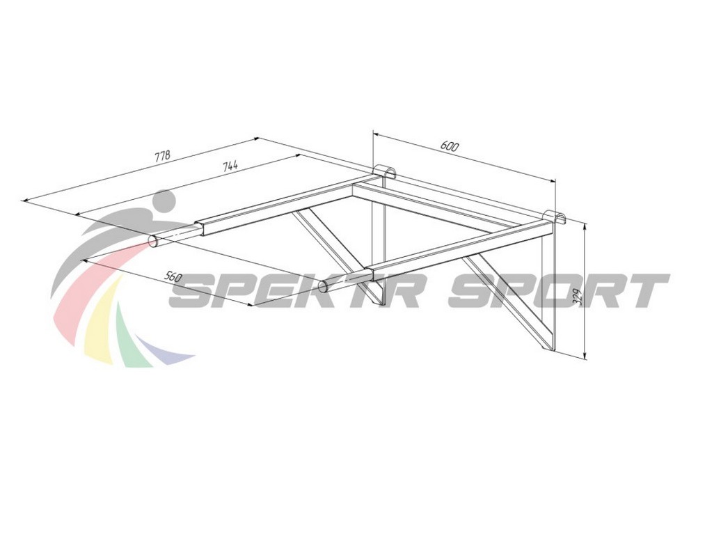 Брусья навесные Spektr Sport Школьник 5, черный 1036_800