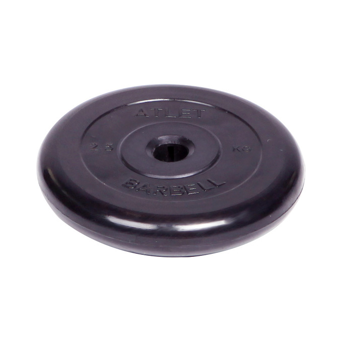 Диск обрезиненный d31мм MB Barbell Atlet 2,5кг черный MB-AtletB31-2,5 677_677