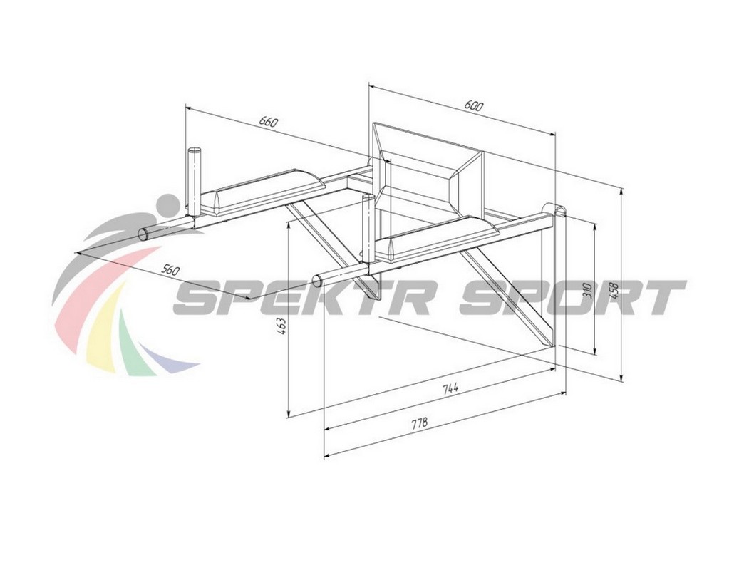 Тренажер брусья-пресс навесной Spektr Sport Школьник 1, синий 1037_800