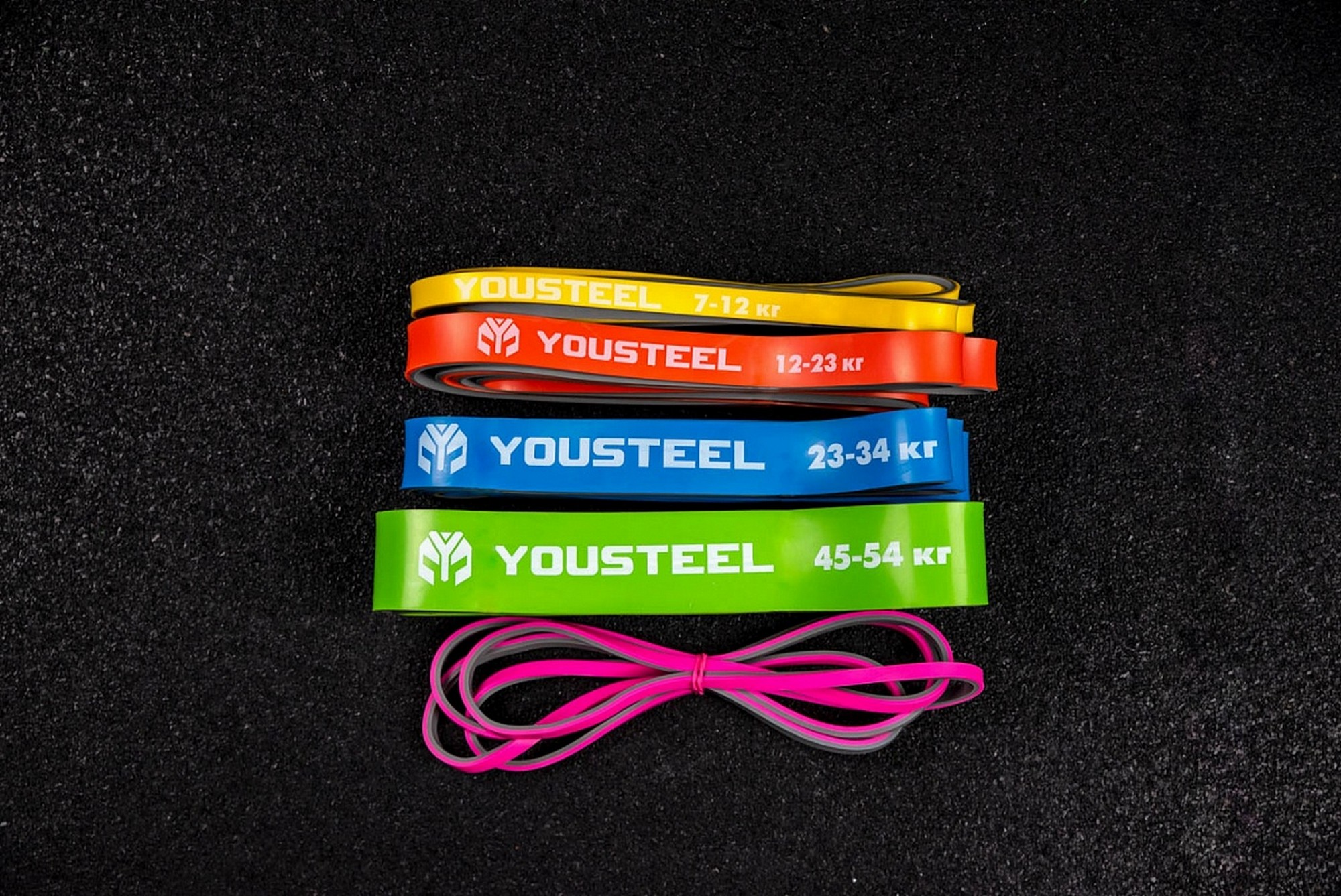 Петля резиновая двухцветная 208х0,45х6,4см YouSteel серый+черный 2000_1337