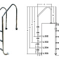 Лестница для бассейнов серии L L202 ПТК Спорт 021-0535 120_120
